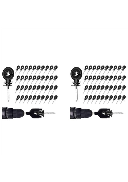 80PCS Elektrikli Çit Izolatörleri Vida Elektrikli Çit Halkası Izolatör Bant Vidalı Ahşap Post Izolatörler Vidası Vida (Yurt Dışından)