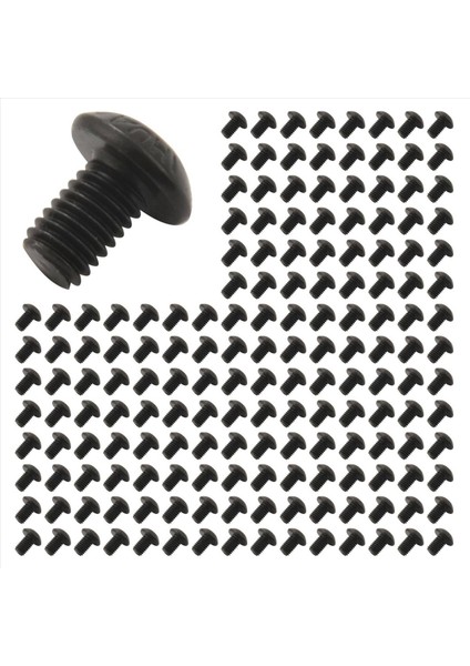 M5X8MM Düğme Başını Alçakgönüllü Soket Kapak Vidası Cıvatası Siyah 300 Pcs (Yurt Dışından)