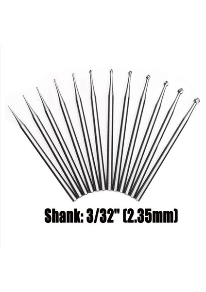 24PCS Yuvarlak Şekli Top Burr Seti - 3/32 Inç Şey Takı Yapımı Körükler Yuvarlak Top Şekli Gravür Bitleri (Yurt Dışından) indirimleri