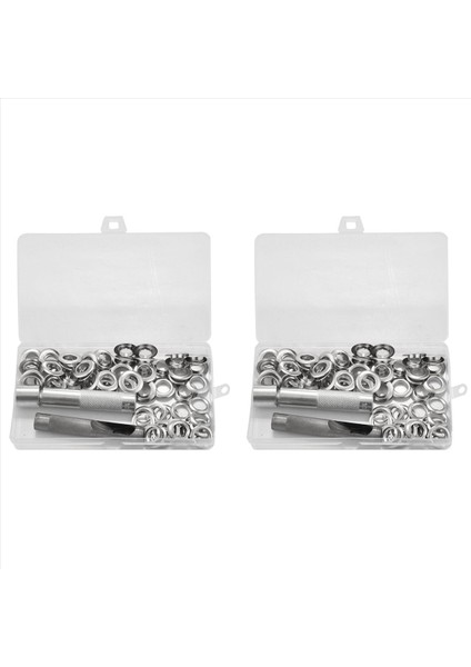 200PCS Punch Grommets ve Tarpaulin Tente Çadır Taraka Onarım Kiti Açık Delek Yeni (Yurt Dışından)