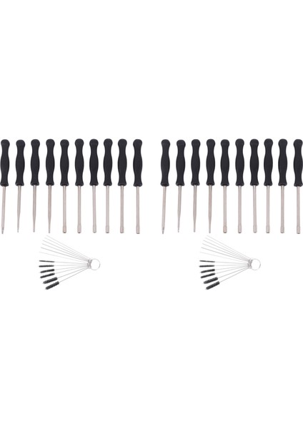 20 Adet Karbüratör Ayarlama Tornavida Alet Kiti Walbro Zama Ryobi Için Karbonhidrat Temizleme Iğneleri Fırçaları (Yurt Dışından)