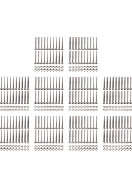 M2 x 20MM Uzunluğunda Hex Soket Tırtıllı Kapak Vidaları Cıvatalar Somun Seti 200PCS (Yurt Dışından)