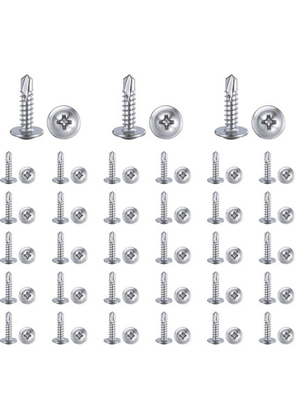 8x5/8inch Sac Metal Kendi Kendine Dokunma Vidaları 410 Paslanmaz Çelik Kafes Kafası Yüksek Mukavemetli Hızlı Dokunma Vidaları (Yurt Dışından) fırsatları