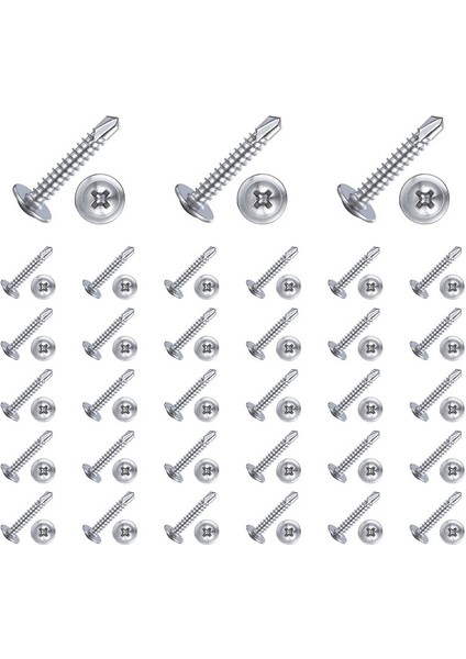 8x5/8inch Sac Metal Kendi Kendine Dokunma Vidaları 410 Paslanmaz Çelik Kafes Kafası Yüksek Mukavemetli Hızlı Dokunma Vidaları (Yurt Dışından) indirimleri