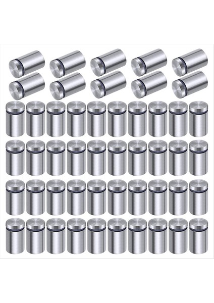 50 Paket Işaret Standoff Vidaları Paslanmaz Çelik Standoff Vidaları Kit Montaj Cam Donanımı (1/2x 3/4 Inç) (Yurt Dışından)