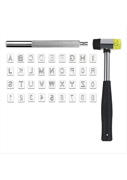 38 Adet Deri Damgalama Aletleri 36 Adet Harf ve Sayılar 1 Lastik Çekiç 1 Deri Yumruk Aletleri Oyma Aletleri (Yurt Dışından)