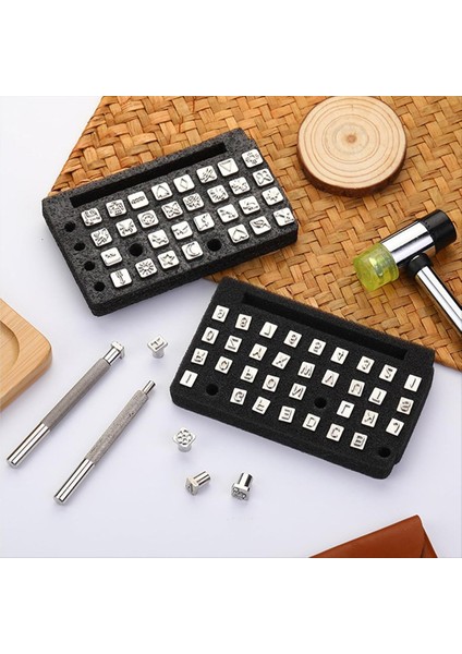 38 Adet Deri Damgalama Aletleri 36 Adet Harf ve Sayılar 1 Lastik Çekiç 1 Deri Yumruk Aletleri Oyma Aletleri (Yurt Dışından) modelleri