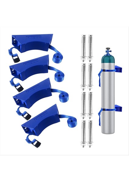 Propan Tank Rafı Propan Tank Montaj Silindir Braketi Dayanıklı Abs Silindiri Vidalar ve Güvenlik Zinciri Desteği (Yurt Dışından)