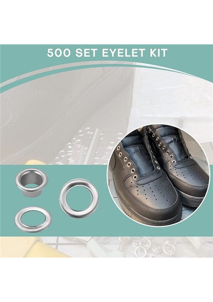 Grommet Tool Kit Grommet &amp Washer Grommet Kit 500PCS 2 Grommets Kit Deri Çantalar Banner Için Uygun (Gümüş 1/4inch) (Yurt Dışından) modelleri