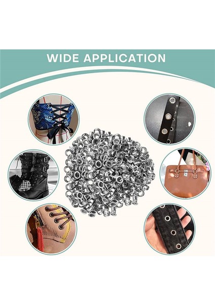 Grommet Tool Kit Grommet &amp Washer Grommet Kit 500PCS 2 Grommets Kit Deri Çantalar Banner Için Uygun (Gümüş 1/4inch) (Yurt Dışından) indirimleri