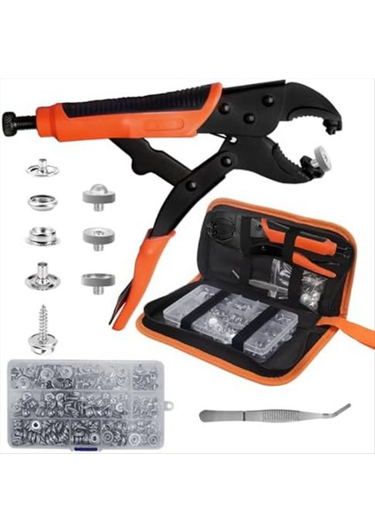 Ağır Hizmet Tipi Bağlantı Elemanı Pensier Alet Seti 60 Set Deri Metal Çıtçıt Seti Tekne Kapağı Enstantaneleri Dıy Kapakları Tuval Snap Kiti (Yurt Dışından)