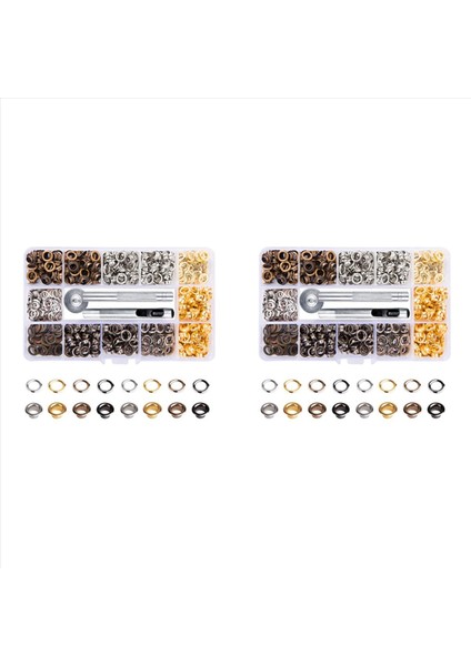 Grommets Kit 3/16INCH 800PCS Gözetler Kitler Gözetler Ayakkabı Giysileri Için Grommet Setleri El Sanatları Çanta Dıy Projesi (4 Renk) (Yurt Dışından)