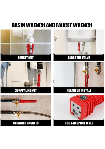 Havza Anahtarı Musluk ve Lavabo Tesisatörü Çoklu Aracı Çok Amaçlı Sıhhi Tesisat Anahtarı Musluk Anahtarı Batmalı Anahtarı 24 1 (Yurt Dışından) indirimleri