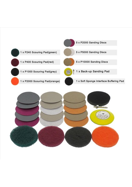 42PCS/SET 3inch Dıy Araba Işıkları Kiti Otomotiv Parlatma Ovma Bezi Set Far Onarma Kiti Zımpara Kağıdı (Yurt Dışından) indirimleri