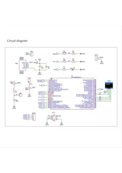 Mini Dos LCD Osiloskop Kiti STC8K8A Tek Çip Mikrobilgisayar Lehimleme Uygulaması Kabuksuz Gevşek Parçalar (Yurt Dışından) fırsatları
