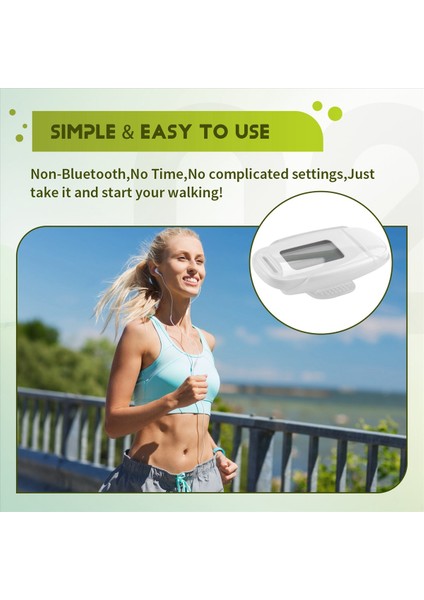 Basit Adım Sayacı Şarj Edilebilir Pil ile Yürüme 3D Pedometre Doğru Fitness Izleyici Dijital Pedometre Beyaz (Yurt Dışından) indirimleri