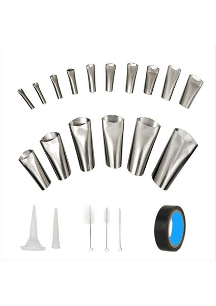22PCS Set Güzel Dikiş Nozumu Mutfak ve Banyo Penceresinin Su Eklemi Için Paslanmaz Çelik Sızdırmazlık Maddesi ile Kaplanmıştır (Yurt Dışından)