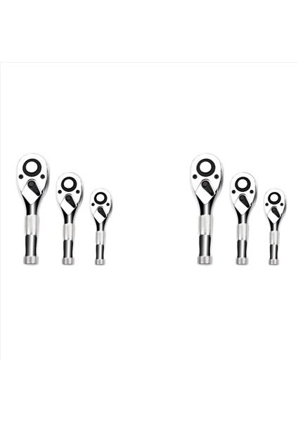 1/4 3/8 1/2 Inç Sürücü Güdük Cırcır Seti 6 Ad (Yurt Dışından)