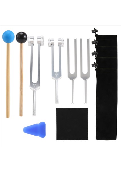 4 Ses Ses Titreşim Araçları Için Ayar Çatallı Ayar Çekiçli 4 Paket Ayar Çatal Seti (128 Hz 256 Hz 512 Hz 528 Hz) (Yurt Dışından) fiyatları