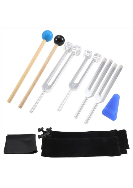 4 Ses Ses Titreşim Araçları Için Ayar Çatallı Ayar Çekiçli 4 Paket Ayar Çatal Seti (128 Hz 256 Hz 512 Hz 528 Hz) (Yurt Dışından) modelleri