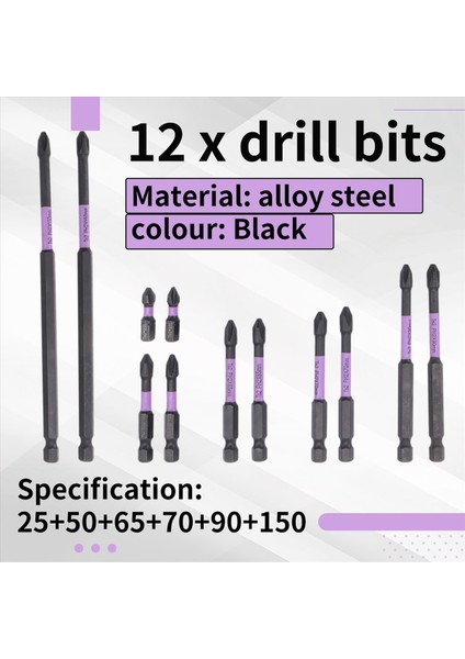 Manyetik Matkap Bitleri D1 Phıllıps Tebriver Bıtleri Ile Slıp-Slıp ve Şok Durum Bitleri Manyetik Tornavida Seti (2set) (Yurt Dışından) indirimleri