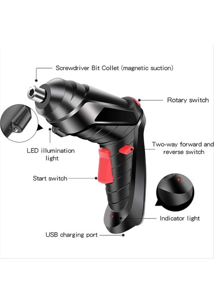 Elektrikli Tornavida 47PCS Kablosuz Tornavida 3 5n M Güç Tornavida 3 6V Kordonsuz Matkap Tornavida Şarj Edilebilir (Yurt Dışından) modelleri