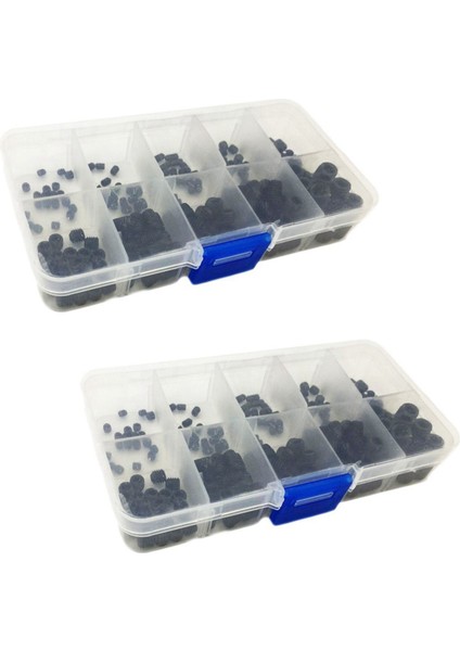 400PCS M3 M4 M5 M6 M8 Hex Kafa Soketi Hex Grub Vida Seti Çiftlik Kiti (Siyah Alaşımlı Çelik) (Yurt Dışından)