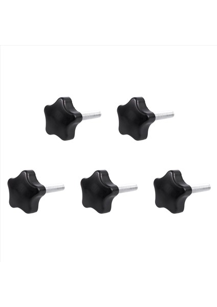 5pcs M8 x 40MM Vidalar Yıldız Kafa Kafası Vidalı Kelepçe Koyu Koyu Siyah (Yurt Dışından)
