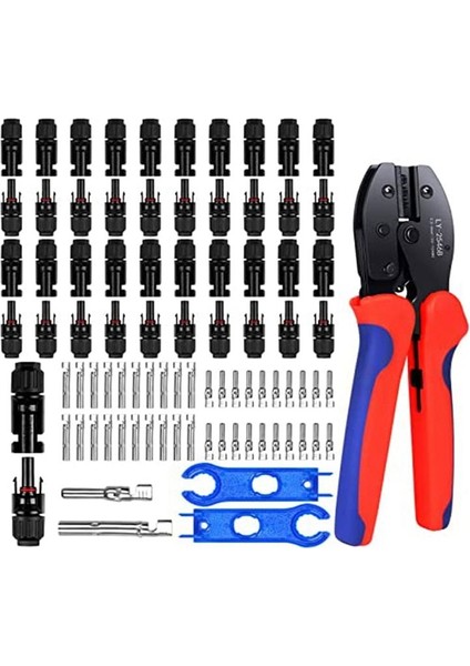 Güneş Kablosu Mc-4 Konnektör-Ayarlama Aracı Kit 20 Çift Erkek/kadın Güneş Panel Konektörleri Güneş Panel Kablo Kitleri (Yurt Dışından)