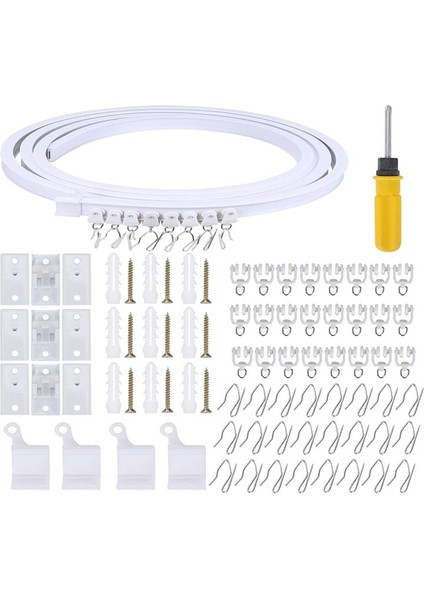 5 Metre Bükülebilir Tavan Perde Rayı Esnek Tavan Perde Rayı Perde Rayı Aksesuarlar Kavisli Perde Rayı (Yurt Dışından)