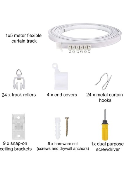 5 Metre Bükülebilir Tavan Perde Rayı Esnek Tavan Perde Rayı Perde Rayı Aksesuarlar Kavisli Perde Rayı (Yurt Dışından) fırsatları