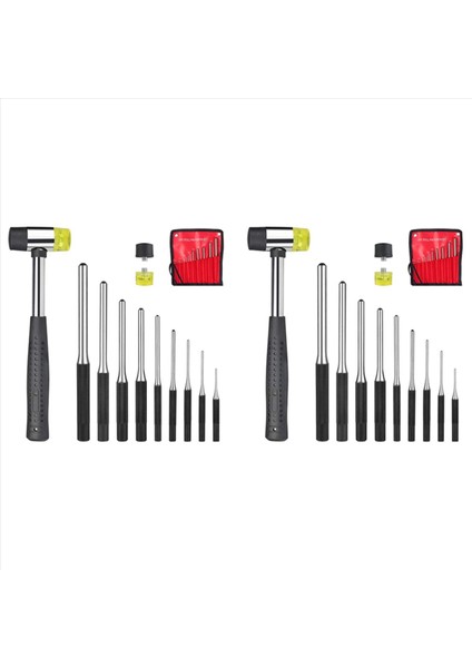 Depolama Torbası ile Rulo Pimi Yumruk Seti 18 Adet Çelik Çıkarma Aracı Kiti (Yurt Dışından)