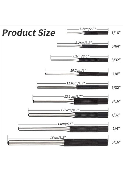 Depolama Torbası ile Rulo Pimi Yumruk Seti 18 Adet Çelik Çıkarma Aracı Kiti (Yurt Dışından) fiyatları