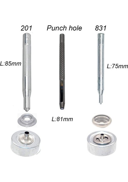 144PCS 15MM Paslanmaz Çelik Bağlantı Elemanı Snap Press Saplama Düğmesi Deniz Botu Tuval Için Yumruklama Seti Alet Kiti Gümüş (Yurt Dışından) fırsatları