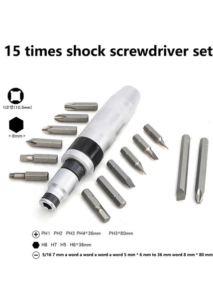 Tornavida Alet Seti Tornavida Kombinasyonu Seti 15 Parçalı Li Darbeli Sürücü Seti Darbe Sürücü Seti (Yurt Dışından) modelleri