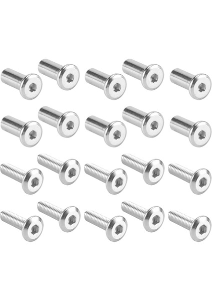 20 Adet Vida Direği 5/16 Inç (8mm) Delik Dia Erkek M6X20MM Kadın M6X18MM Kemer Toka Bağlama Cıvataları Deri Bağlantı Elemanı (Yurt Dışından) modelleri