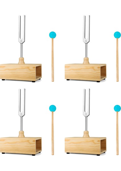 4x 528Hz Tuning Fork Tuning Fork Rezonans Kutusu Ses Terapisi Yoga Meditasyon ve Gevşeme (Yurt Dışından)