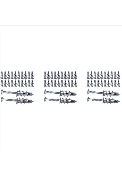 120 Pcs Metal Self Ankrajı Vidalı Dübeller Vidalı Dübeller Tek Katmanlı ve Çift Kaplı Alçı Için (Yurt Dışından)