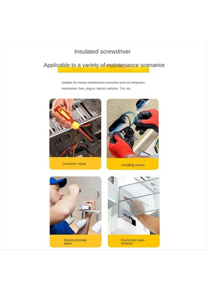 Yalıtımlı Tornavida Seti Erik Çiçeği Çapraz Düz Kafa Torba Ev Bakım Elektrikçi Anti-Elektrikli Vidalar (Yurt Dışından) modelleri