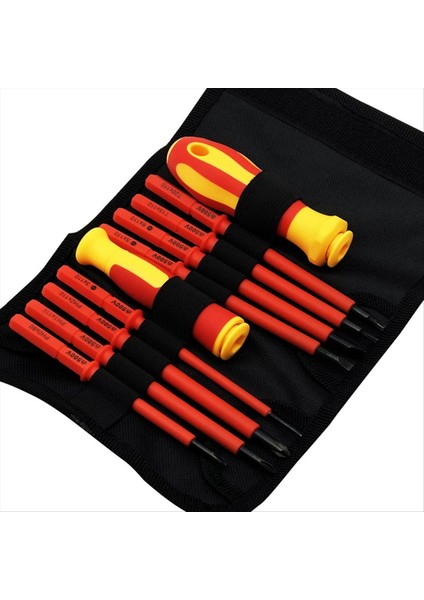Yalıtımlı Tornavida Seti Erik Çiçeği Çapraz Düz Kafa Torba Ev Bakım Elektrikçi Anti-Elektrikli Vidalar (Yurt Dışından) fırsatları