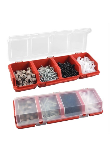 Mini Vidalı Parçalar Kutu Depolama Çantası Geri Dönüştürülmüş Malzeme 400 0g Kırmızı (Yurt Dışından) indirimleri