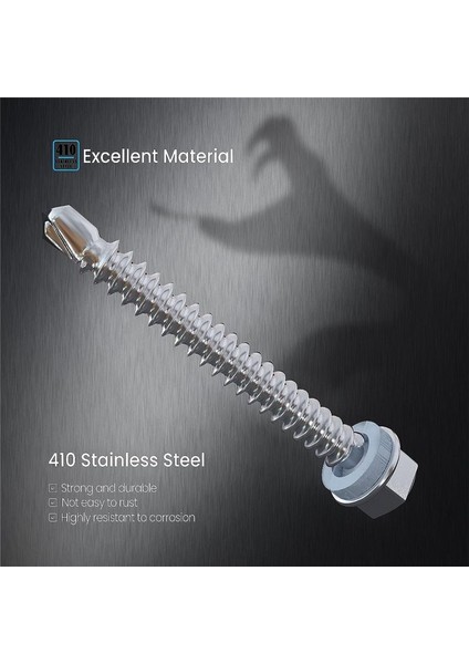 200PCS 8 x 1/2 Inç Ila 1-1/4 Inçlik Metal Paslanmaz Çelik Sac Vidalar Için Kendi Kendine Delme Vidaları Bina ve Onarım Için (Yurt Dışından) fırsatları