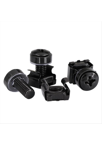 50PCS M6X16MM Bilgisayar Rafı Montaj Kafes Vidaları ve Fındık ve Yıkayıcılar Raf Montaj Sunucu Dolabı Raf Montaj Vidalı Kafes Somun (Yurt Dışından)