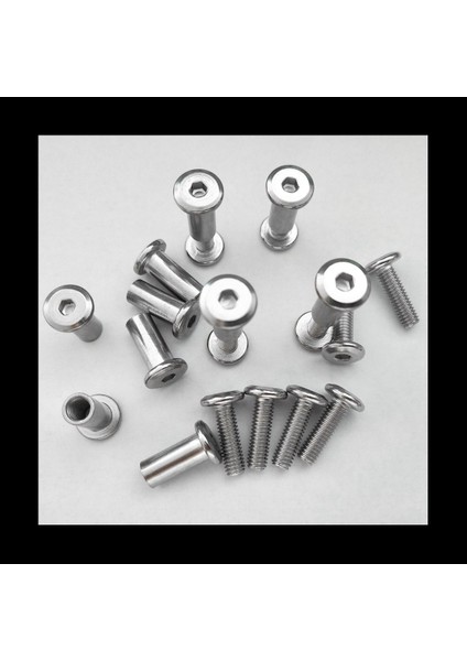 40 Adet Vida Direği 5/16 Inç (8mm) Delik Dia Erkek M6X20MM Kadın M6X18MM Kemer Toka Bağlama Cıvataları Deri Bağlantı Elemanı (Yurt Dışından) fiyatları