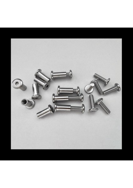 40 Adet Vida Direği 5/16 Inç (8mm) Delik Dia Erkek M6X20MM Kadın M6X18MM Kemer Toka Bağlama Cıvataları Deri Bağlantı Elemanı (Yurt Dışından) modelleri