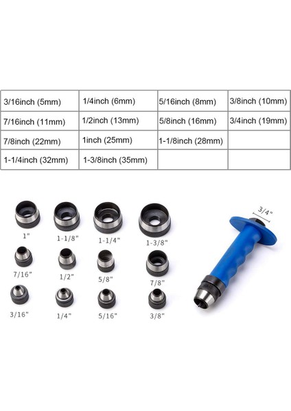 14PCS Hollow Punch Set Dıy Deri El Sanatları Kemer Delme Aracı Plastik Kutu Dıy Deri Zanaat Aracı 5MM-35MM (Yurt Dışından) fiyatları