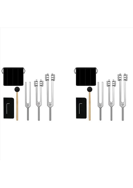 2 Set Tunıng Forks SET-128 Hz 256 Hz 512 Hz Şifa Çakra Ses Terapisi Vücut Tutma Için Ayar Çatalları (Yurt Dışından)