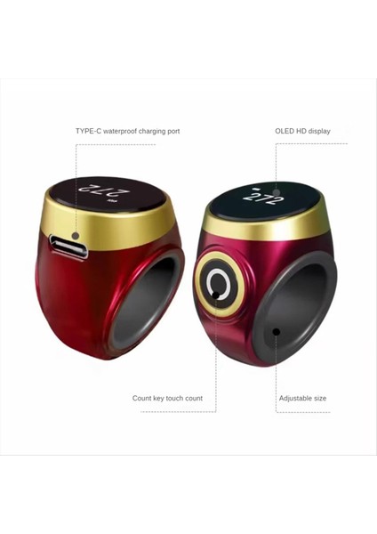 El Pres Dijital Sayım Karşı Etnik Stil Taşınabilir Noktalar Şarj Edilebilir Halka Fikir Tally Counter-C (Yurt Dışından) indirimleri