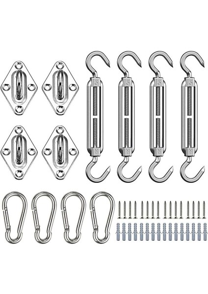 Tente Ek Seti 304 Paslanmaz Çelik Tente Aksesuar Kiti Tente Ekleme Aracı Vidalar (Yurt Dışından)