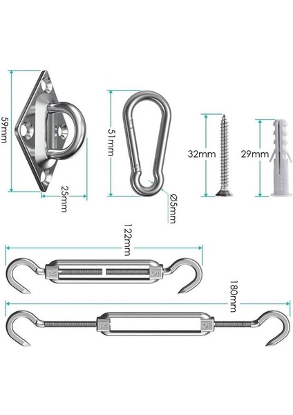 Tente Ek Seti 304 Paslanmaz Çelik Tente Aksesuar Kiti Tente Ekleme Aracı Vidalar (Yurt Dışından) fiyatları